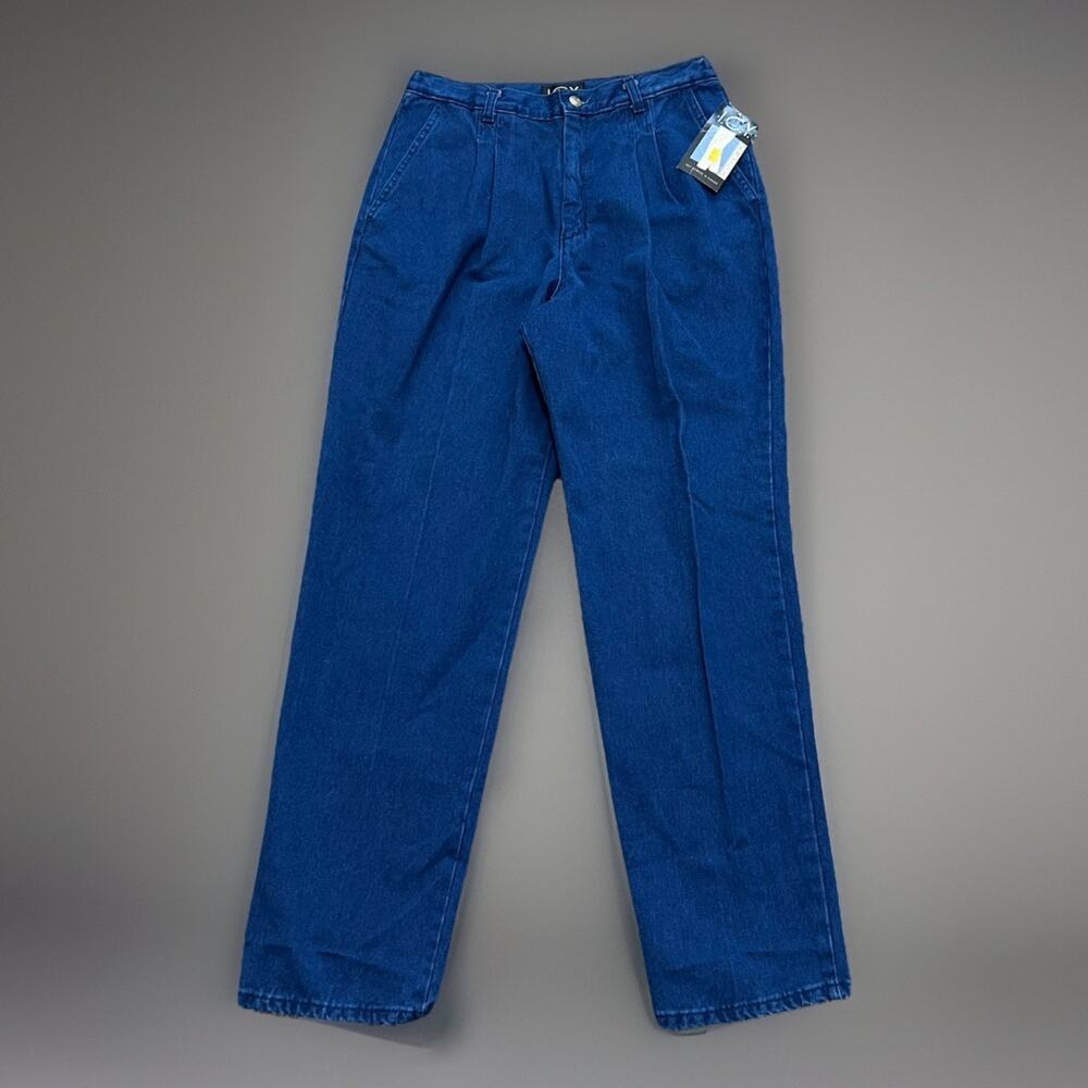ICY Denim Pleated High Waist Trousers Mom Jeans Vintage 80s Deadstock sz 14